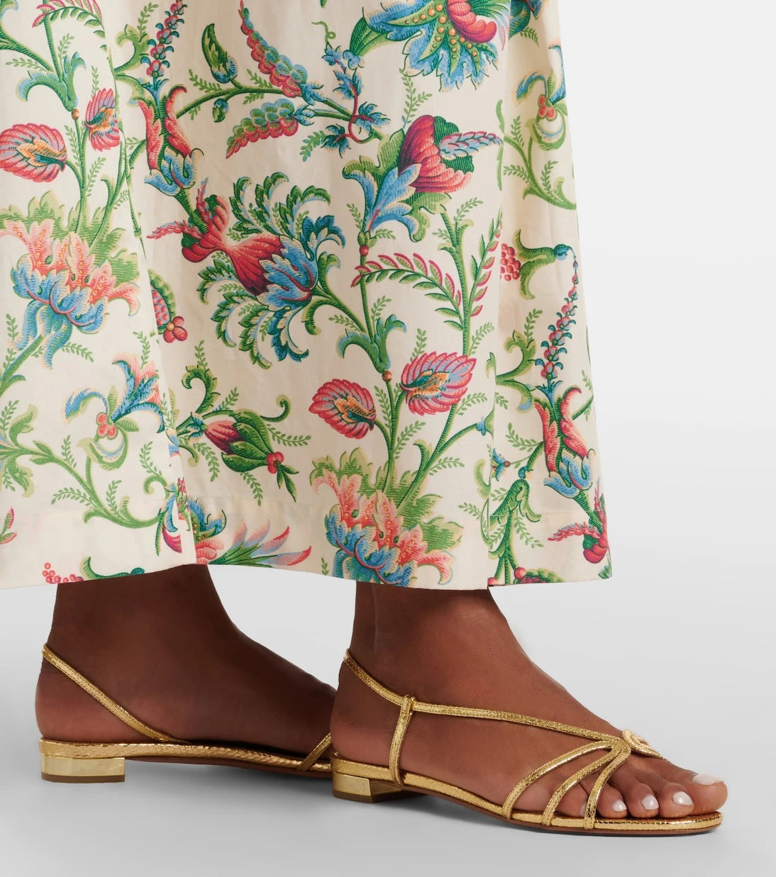 Aquazzura - Talk To Me snake-effect leather sandals