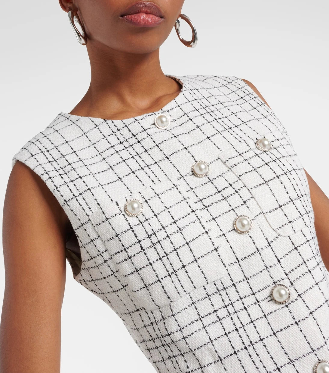 Same - Grace checked knitted minidress
