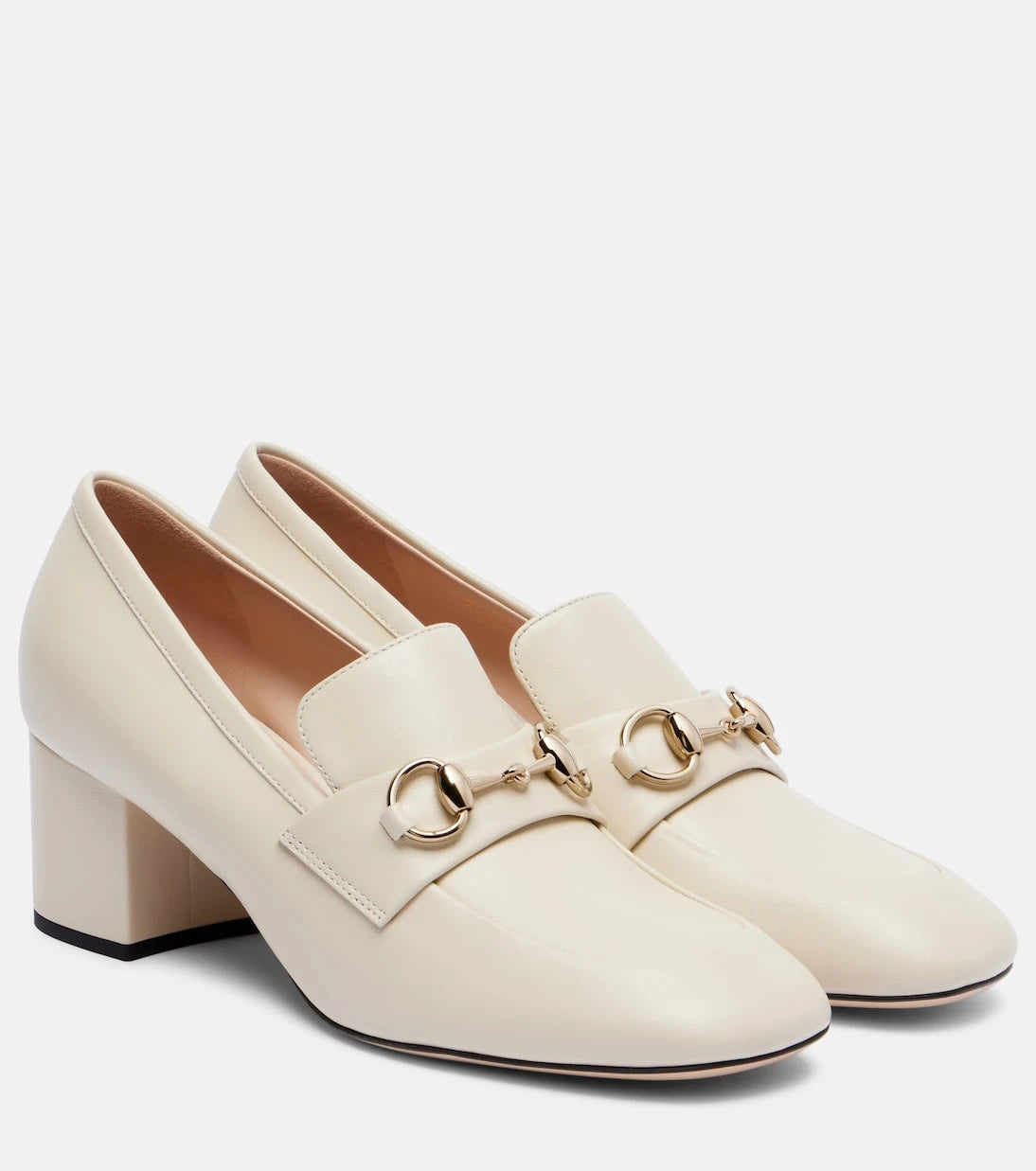 Gucci - Lady Horsebit leather loafer pumps