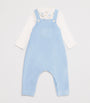 Petit Bateau Cotton Bodysuit and Dungarees Set (1-18 Months)