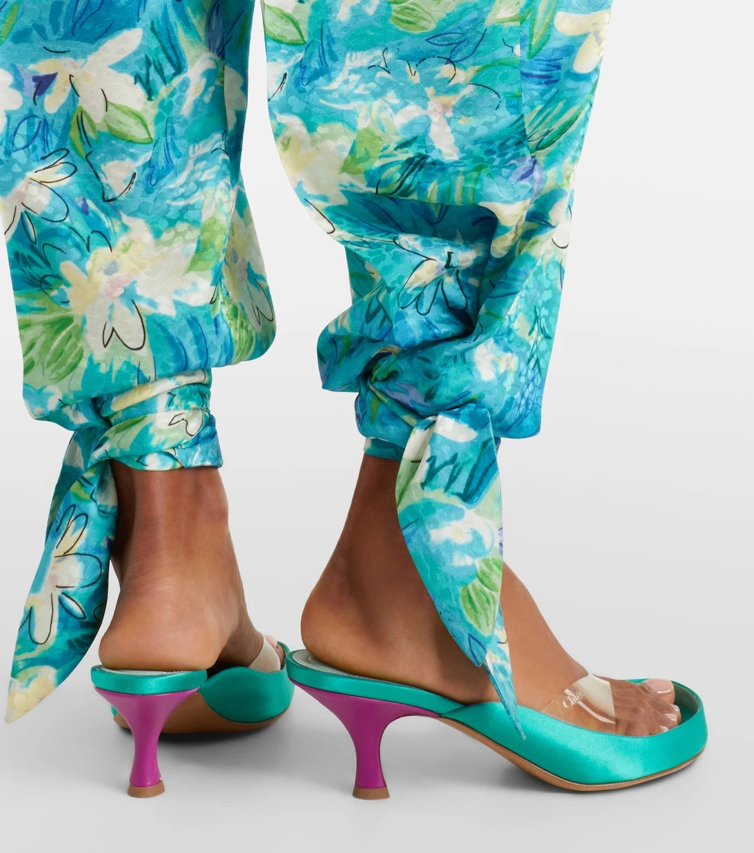 Chloé - Junie satin and TPU thong sandals