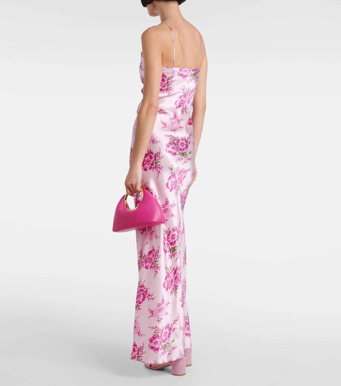Rodarte - Floral-appliqué silk maxi dress