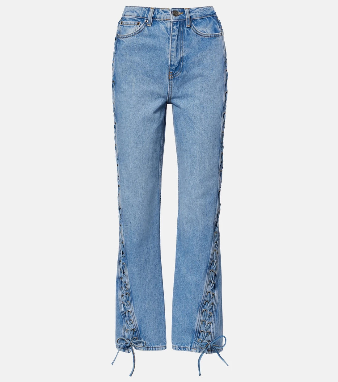 Rotate - High-rise straight jeans