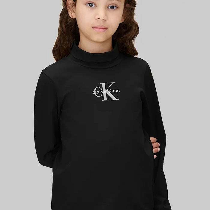 Pamuklu uzun kollu çocuk bluzu Calvin Klein Jeans