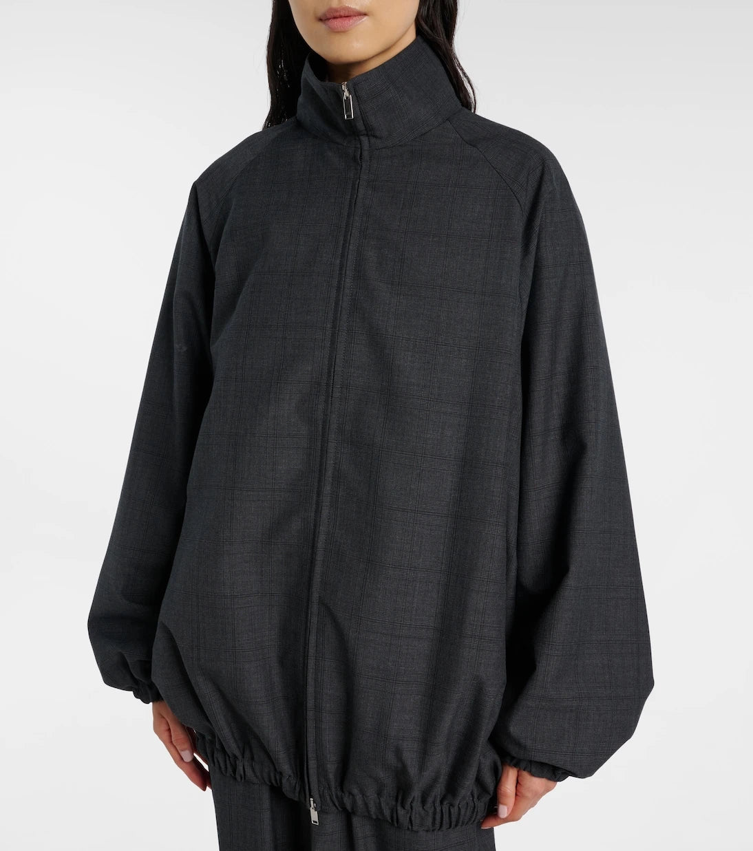 The Frankie Shop - Baxter plaid oversized blouson jacket