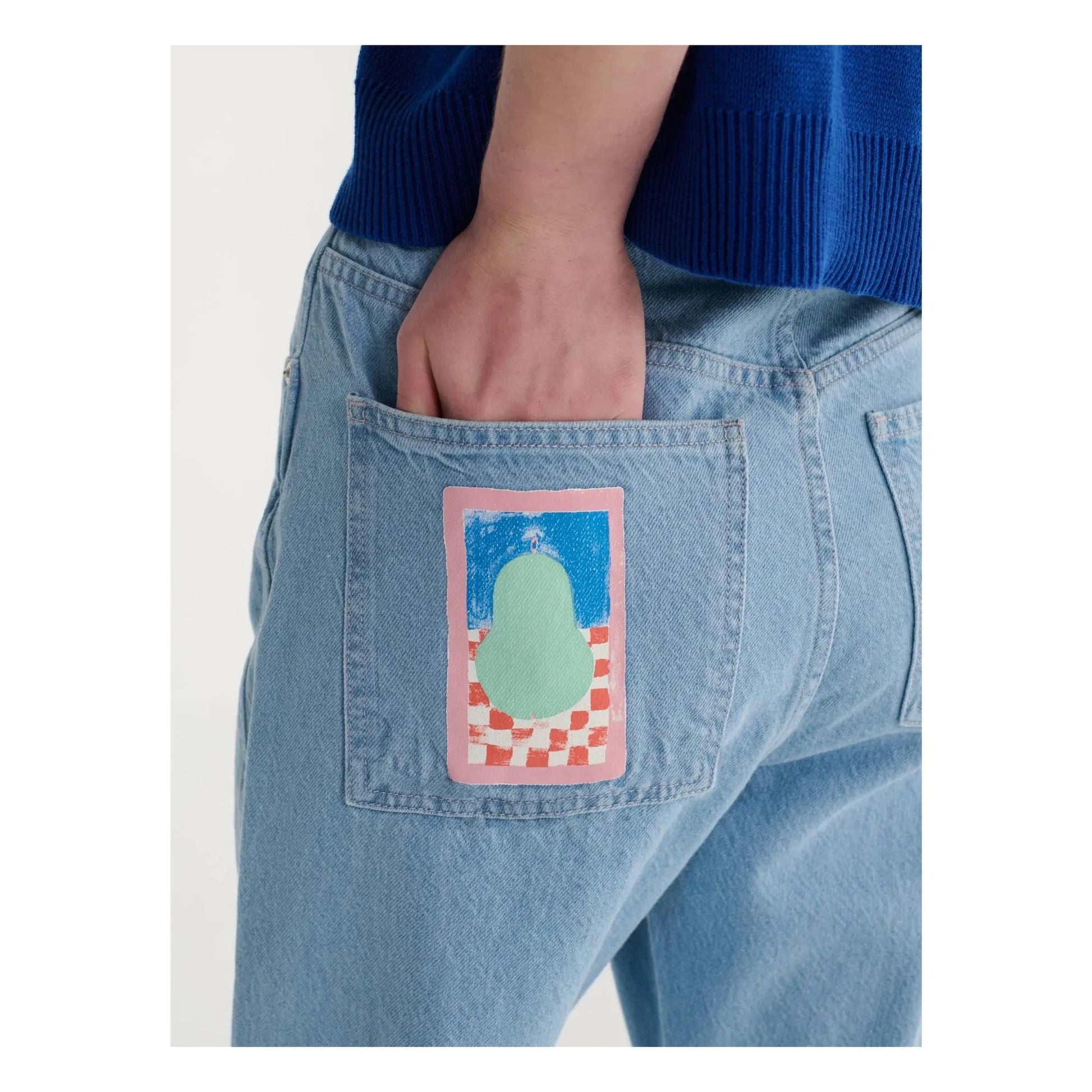 Bobo Choses - Organic Cotton Pear Pants | Light Blue