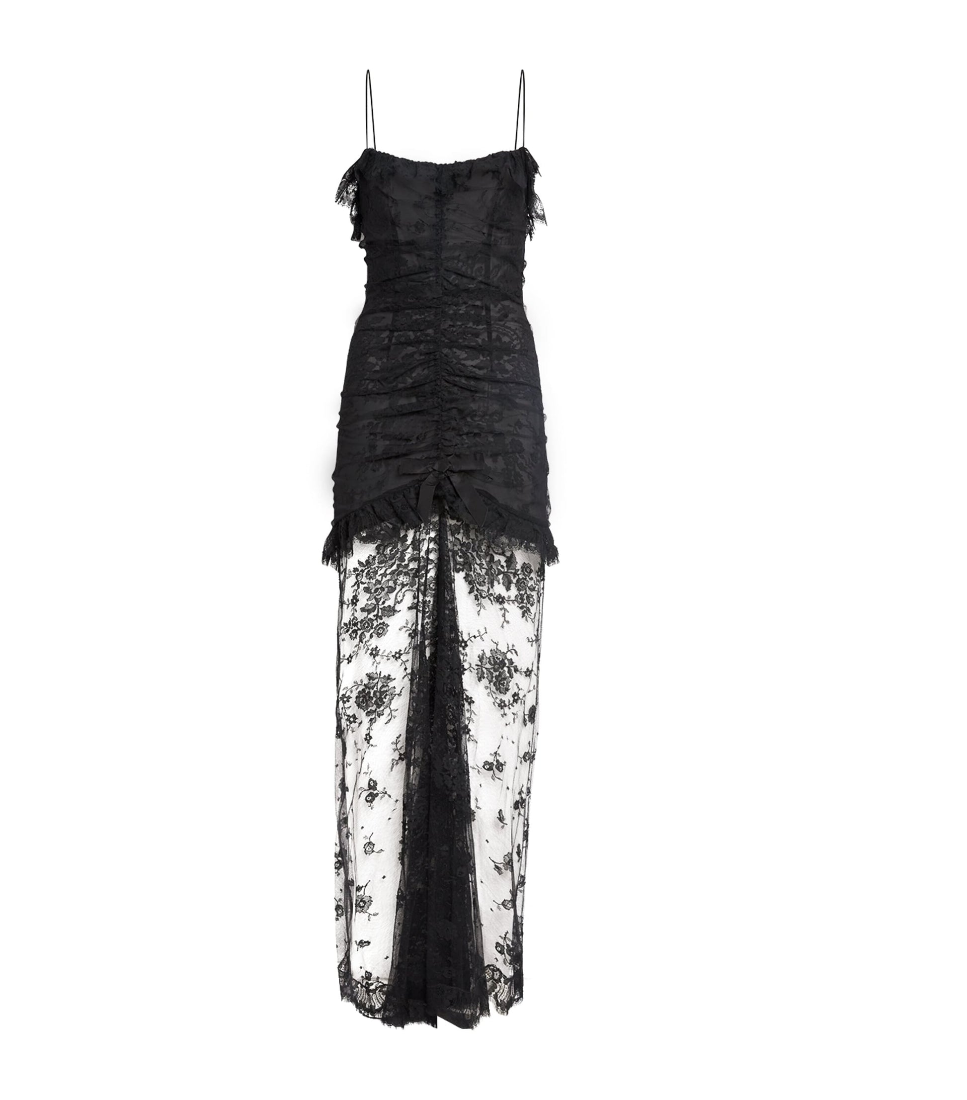 Lace Split-Skirt Maxi Dress