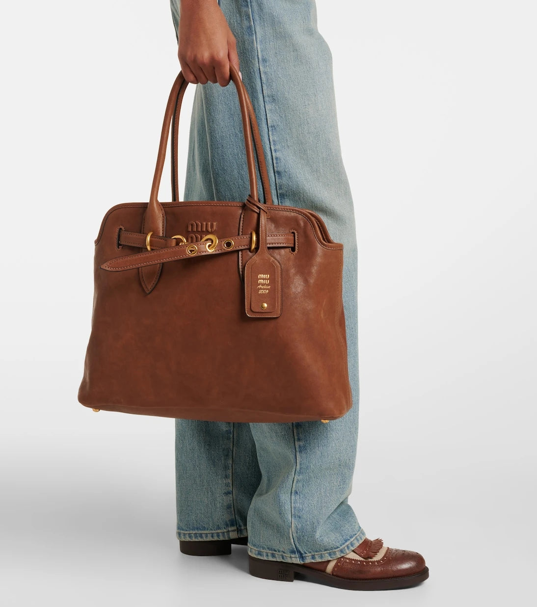 Miu Miu - Aventure Medium leather tote bag