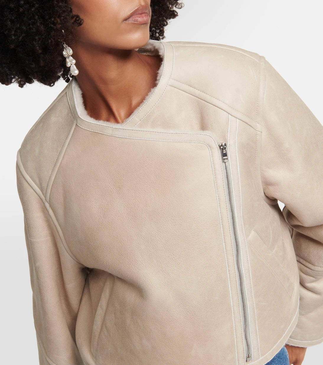 Isabel Marant - Ostya shearling-lined leather jacket