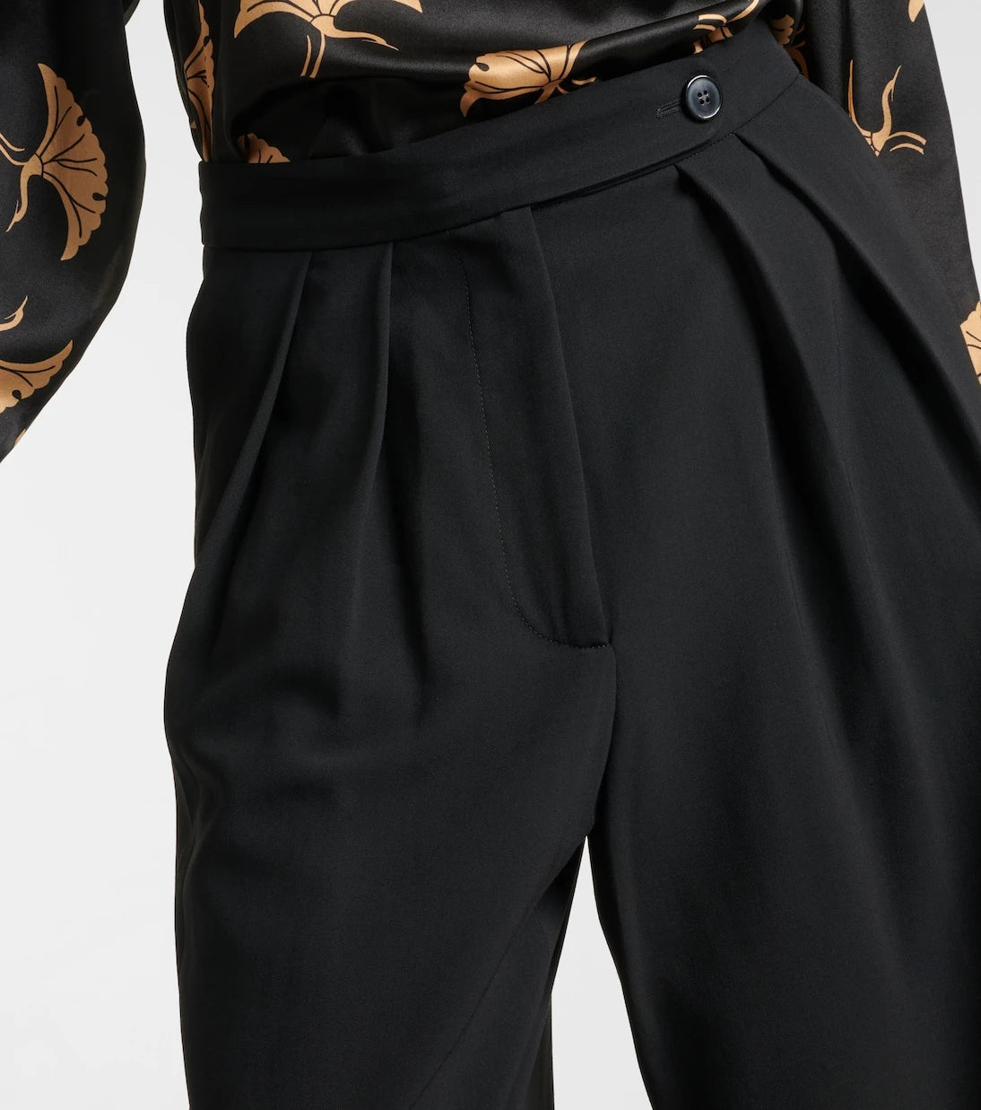 Dries Van Noten - Pleated wool-blend pants