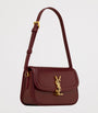 Saint Laurent Burgundy Mini Leather Solferino Satchel