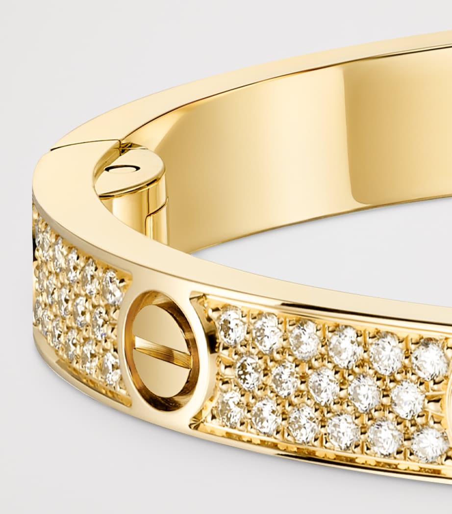 Cartier Medium Yellow Gold and Diamond LOVE Bracelet