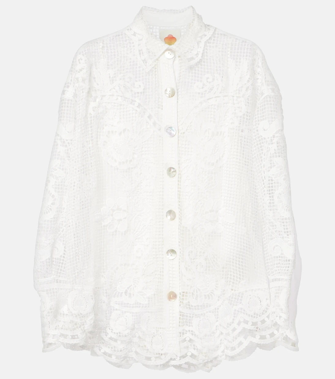 Farm Rio - Swan Lake guipure shirt