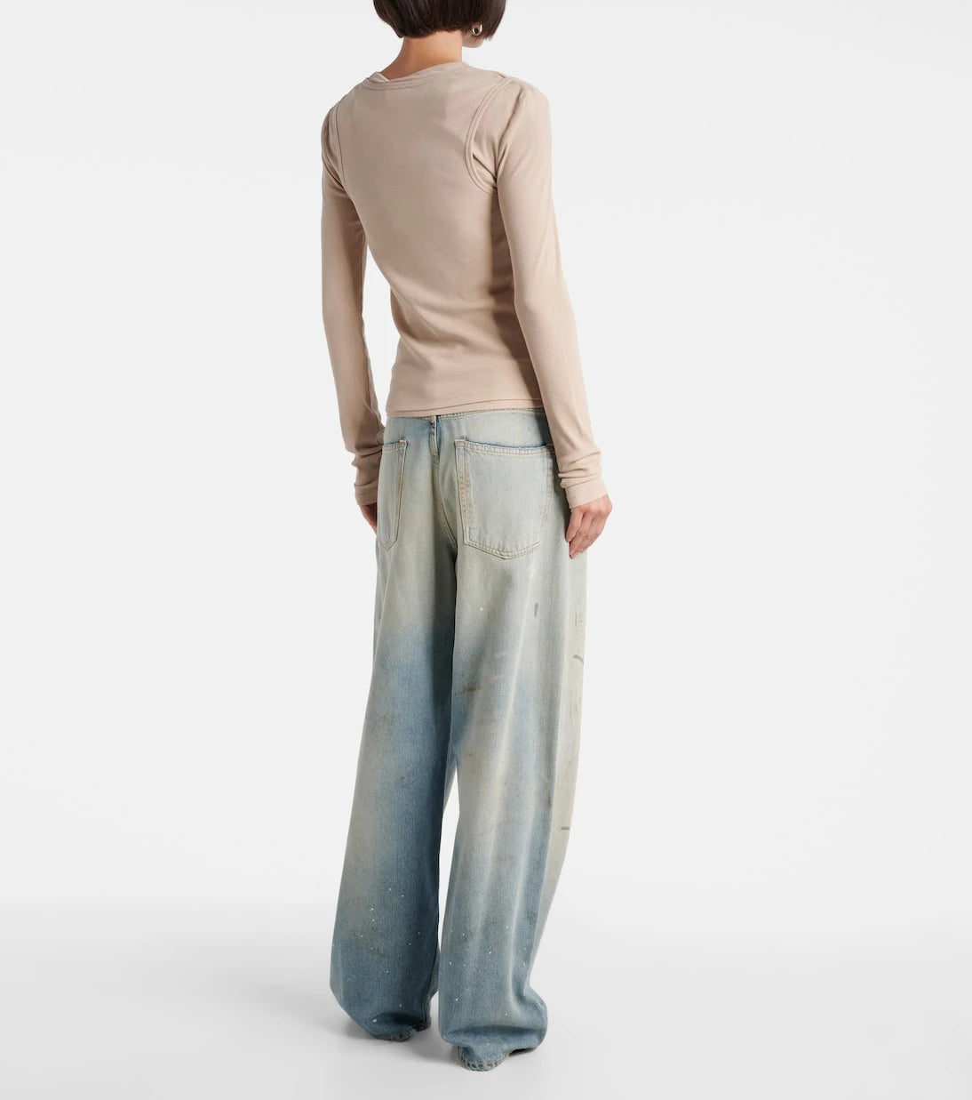 Acne Studios - Layered printed cotton-blend T-shirt