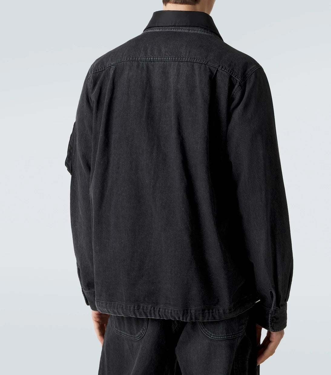 Sacai - Twill-trimmed denim blouson jacket