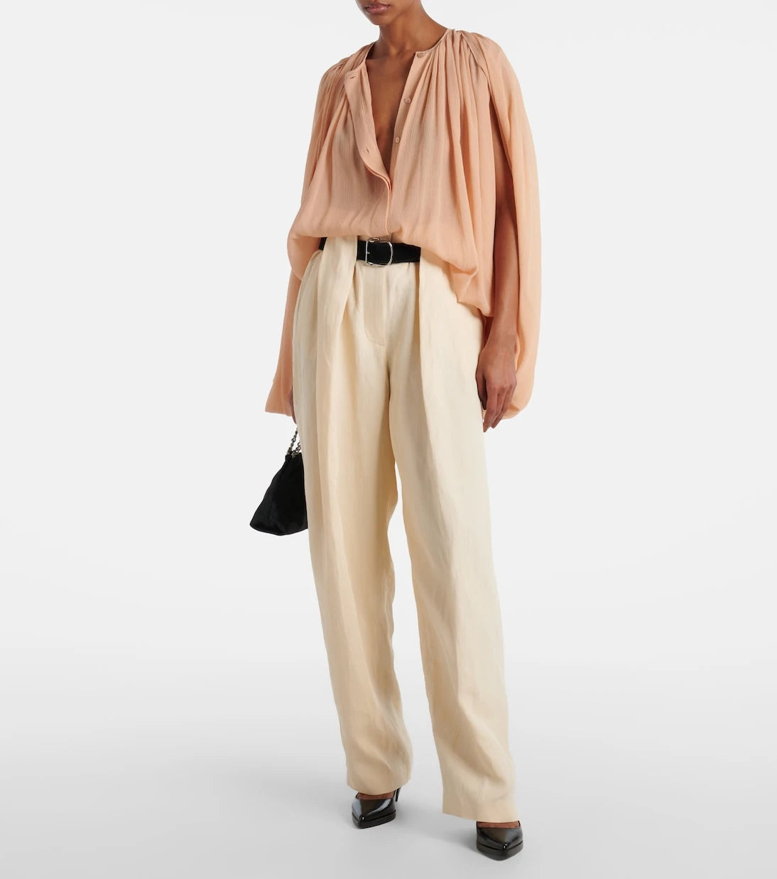 Stella McCartney - Draped silk chiffon blouse