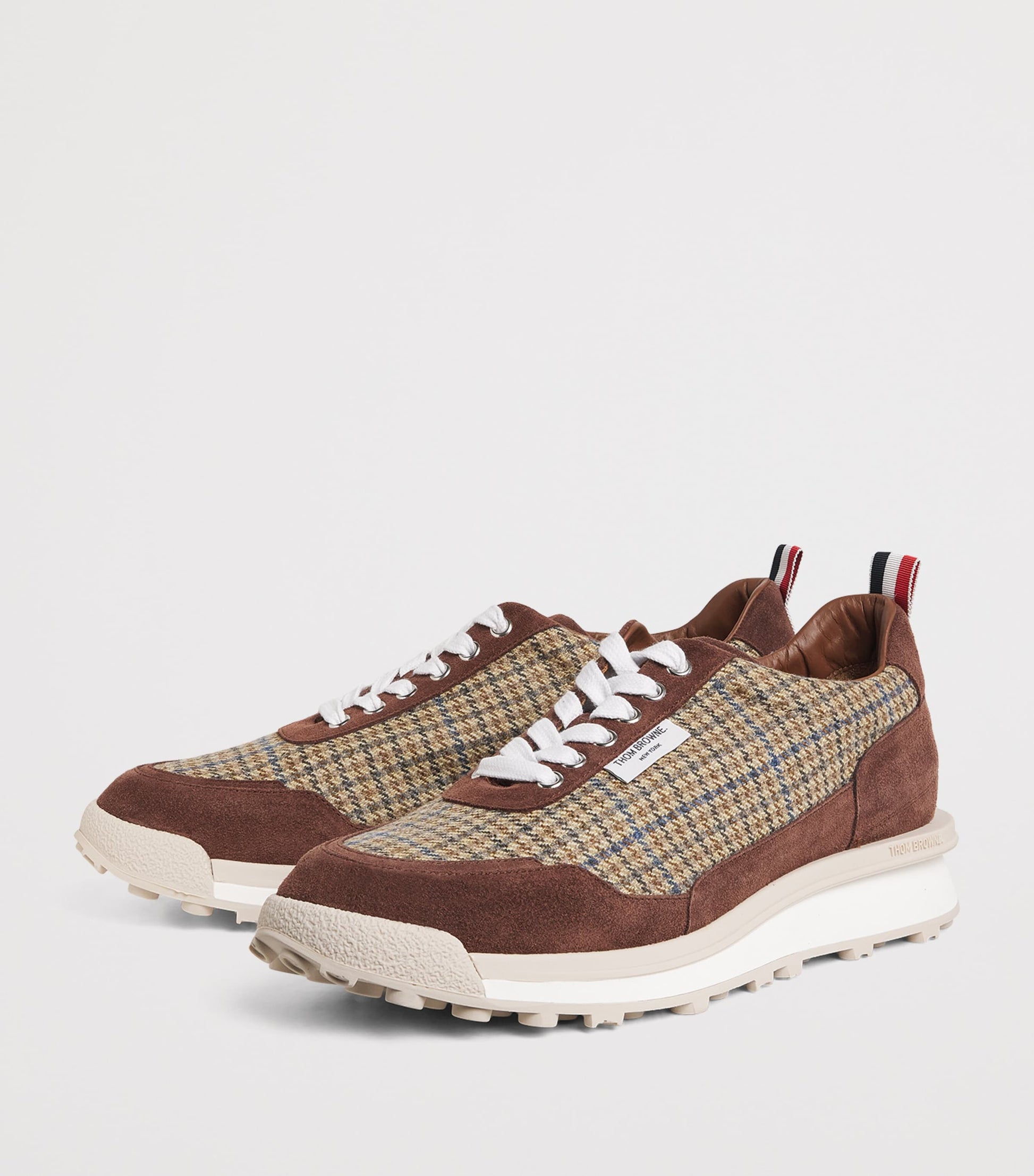 Thom Browne Suede Check Alumni Sneakers