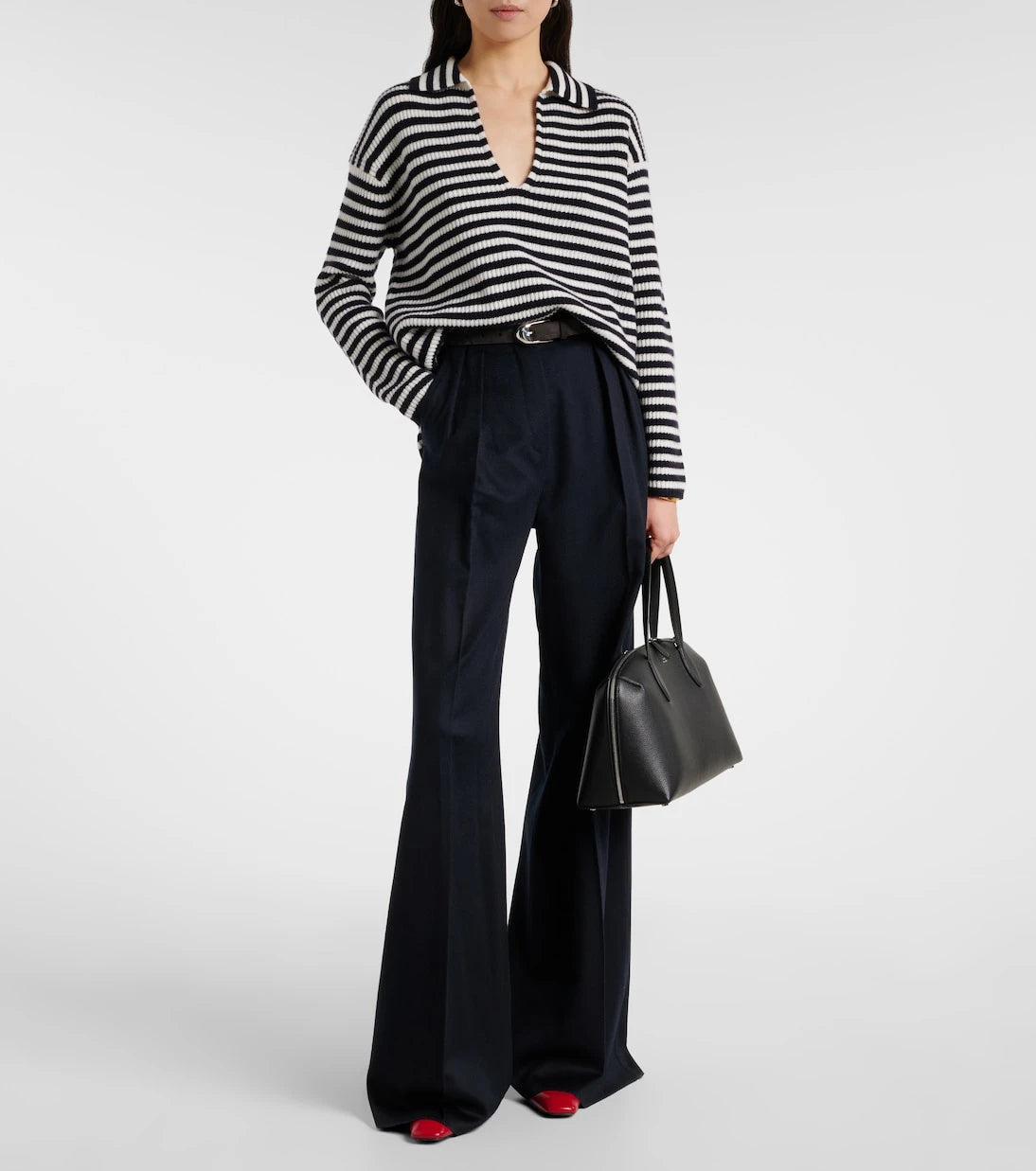 Max Mara - Gomma çizgili kaşmir üst