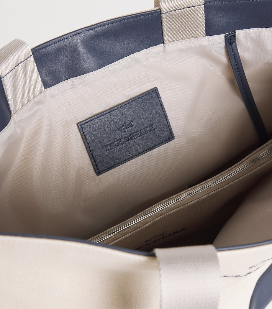 Paul & Shark Cotton-Blend Canvas Tote Bag