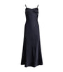 Sandro Paris Blue Satin Maxi Dress