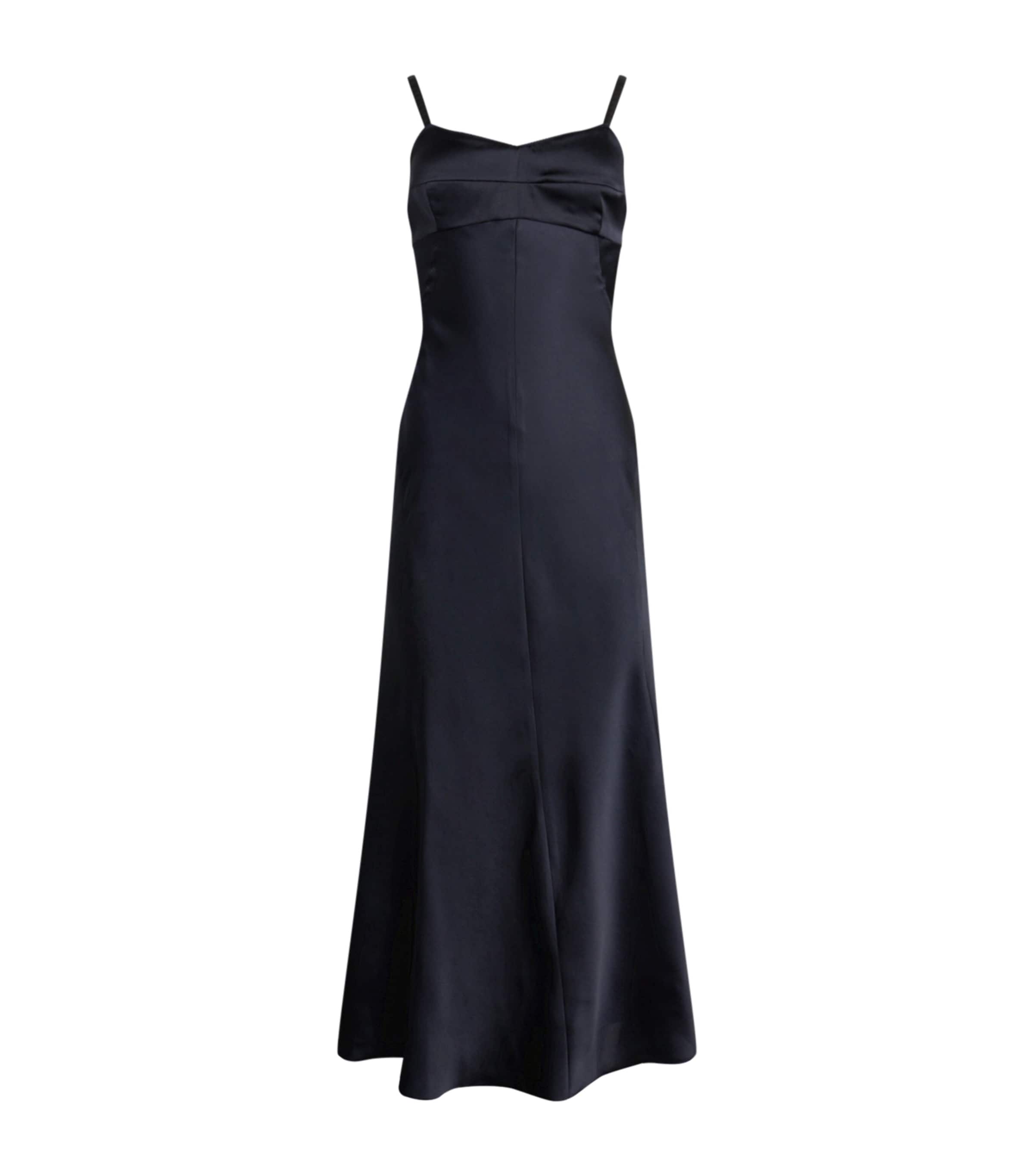 Sandro Paris Blue Satin Maxi Dress