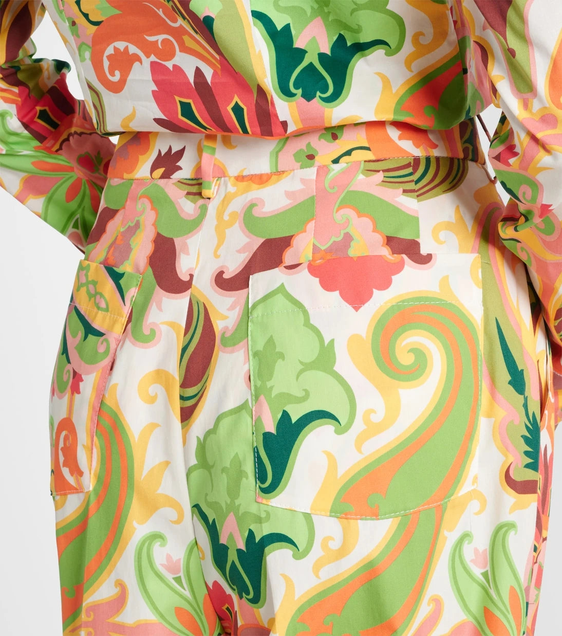 Etro - Printed cotton wide-leg pants