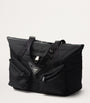 Leather and Renylon Travel Tote Bag