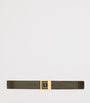 Black Leather Logo Belt