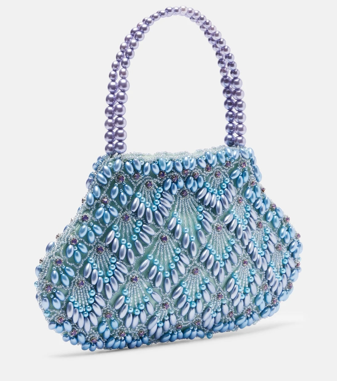 Clio Peppiatt - Scallop Mini embellished tote bag