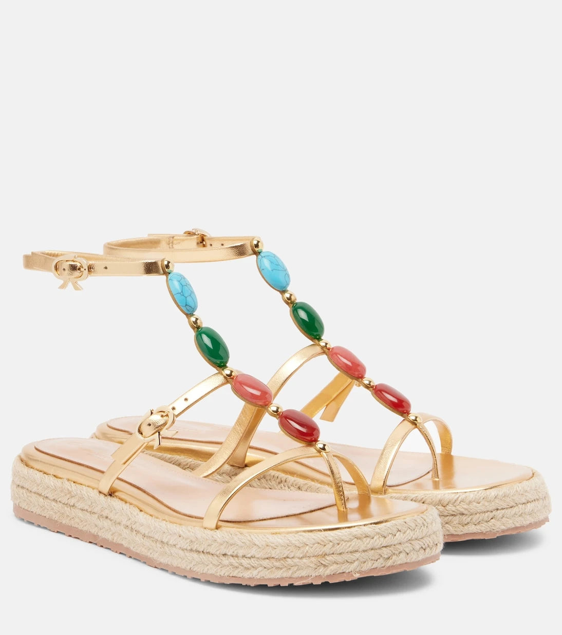 Gianvito Rossi - Shanti leather espadrille sandals