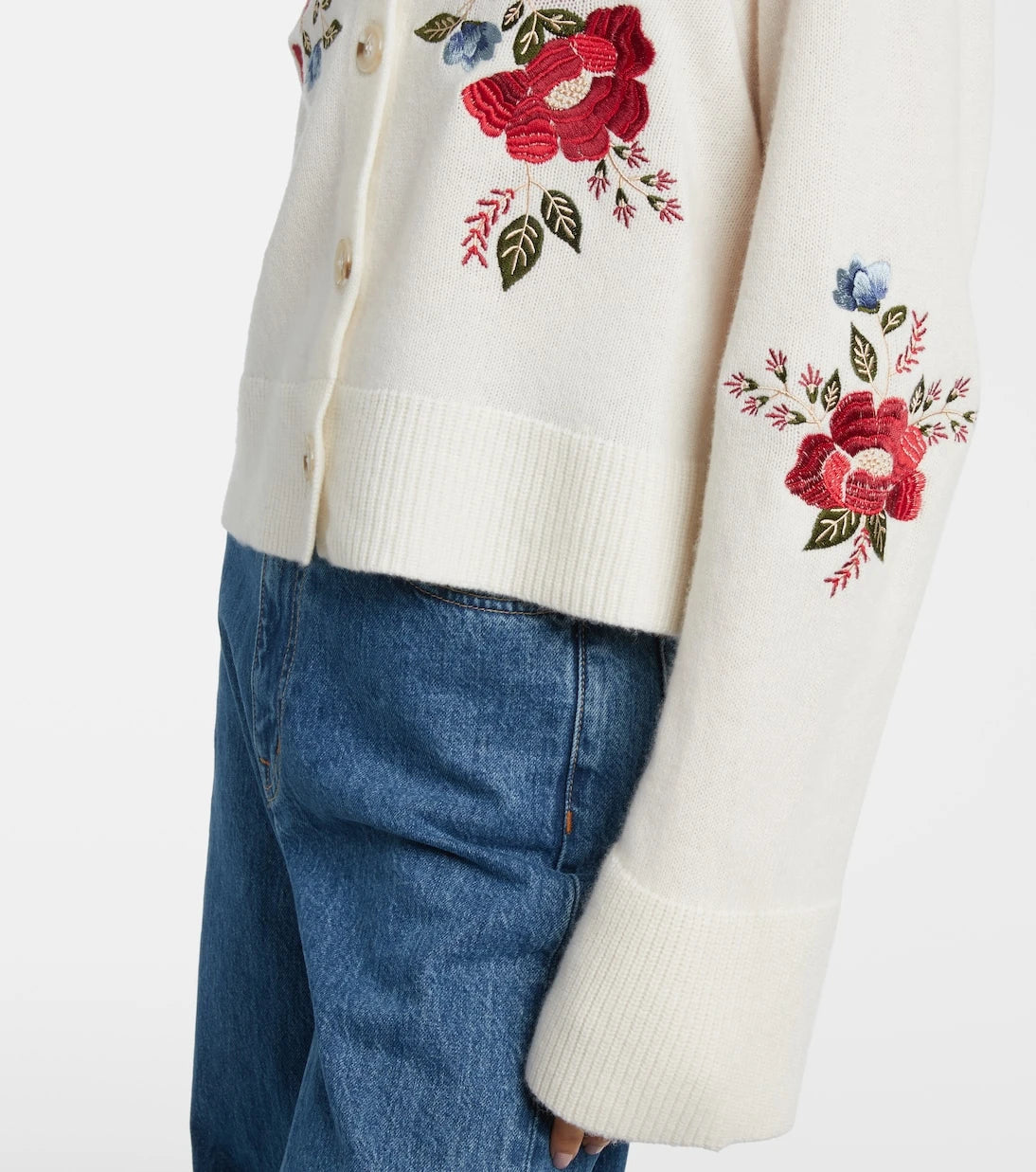 Farm Rio - Embroidered wool cardigan