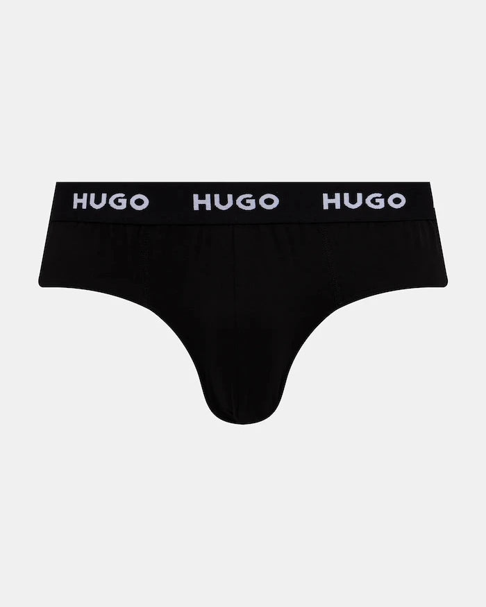 HUGO pamuklu elastan erkek slip HIPBRIEF TRIPLETPACK 3'lü