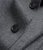 AMI Paris Black Wool-Cashmere Overcoat