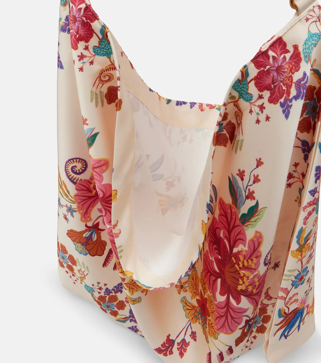Farm Rio - Scarf Medium floral satin tote bag