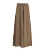 MAX&Co. Green Silk Shades Of Nature Wide-Leg Trousers