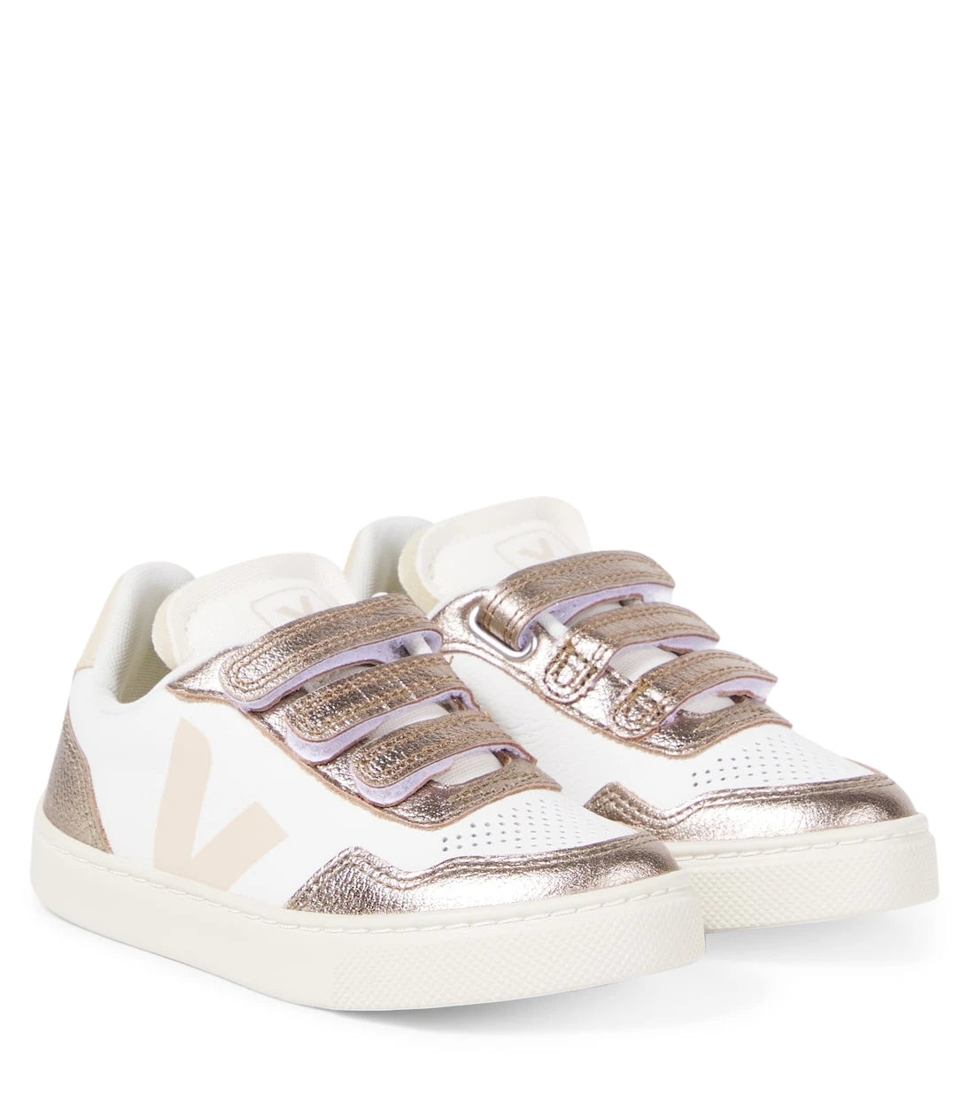 Veja Kids - V-90 leather sneakers