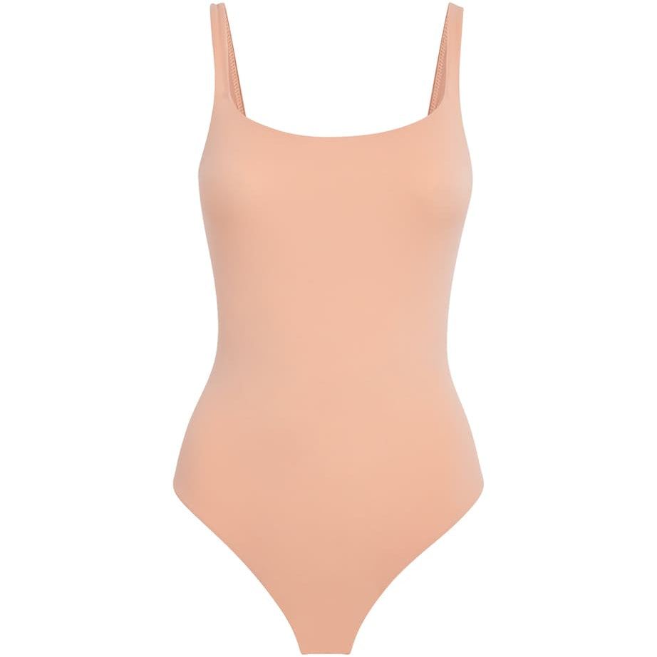 Skims Orange Fits Everybody Square-Neck Bodysuit