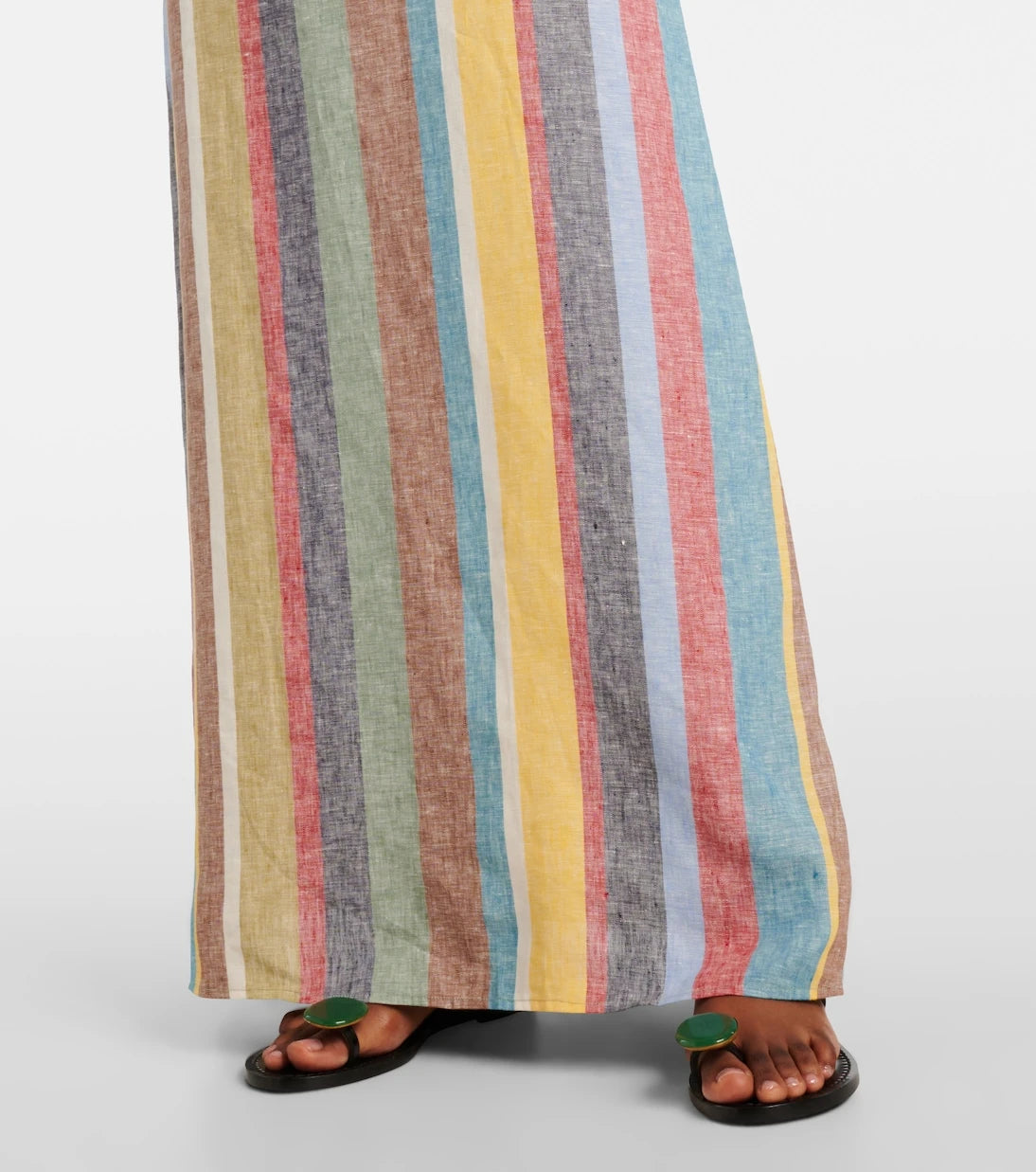 Staud - Laura striped linen maxi dress