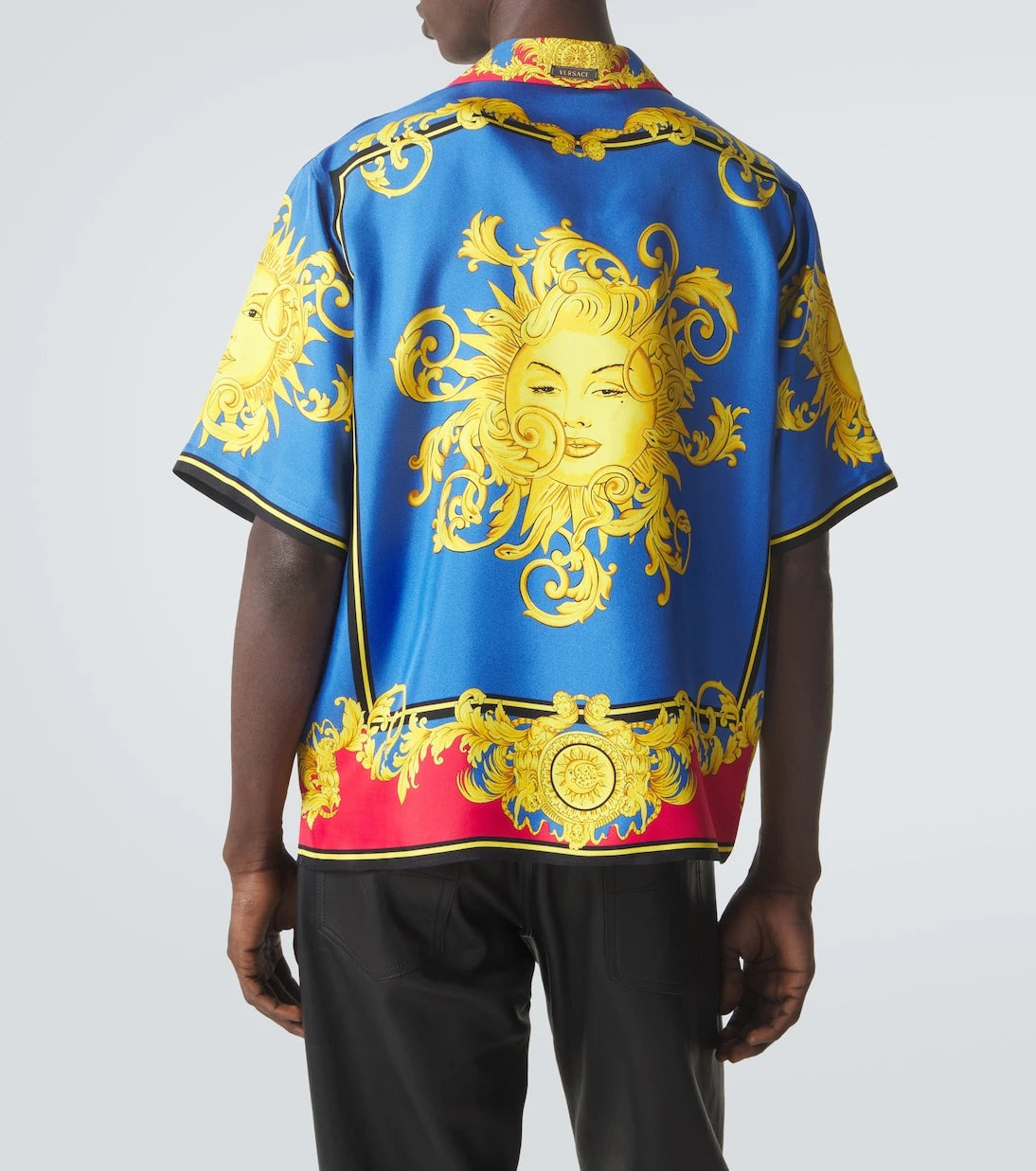 Versace - Baskılı ipek bowling gömleği