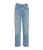 Citizens of Humanity Blue High-Waist Delfina Straight Jeans