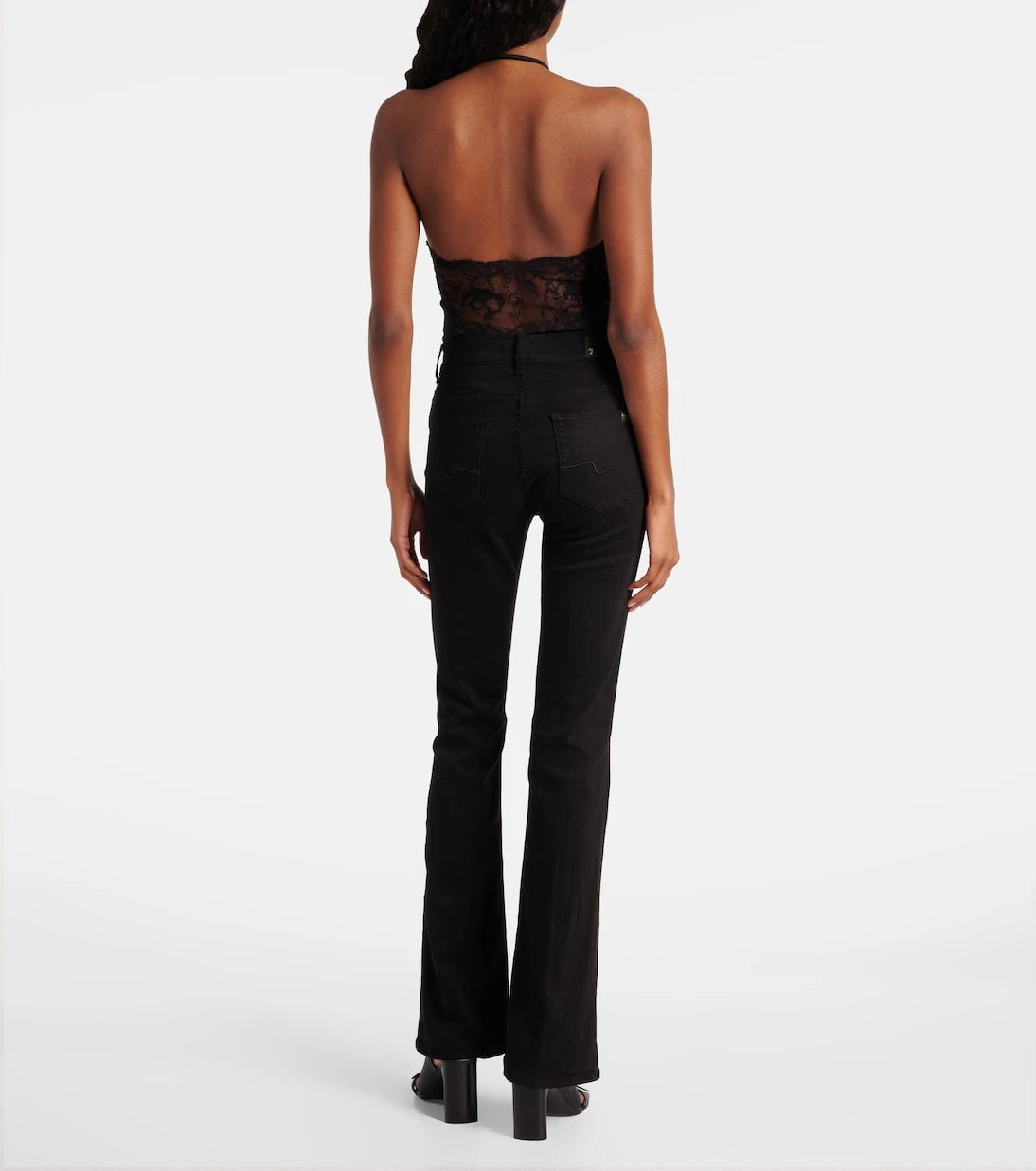 7 For All Mankind - بنطلون جينز بقصة البوت كت متوسط الارتفاع بتقنية B(AIR)