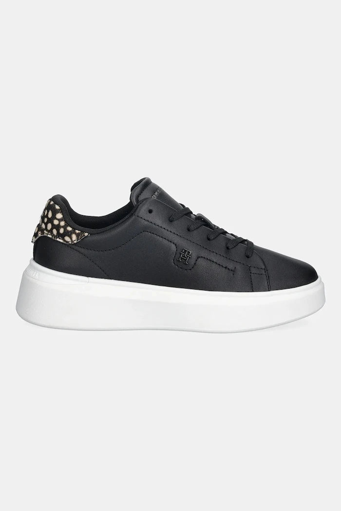Tommy Hilfiger ANIMAL PRINT PLATFORM SNEAKER Deri Spor Ayakkabı