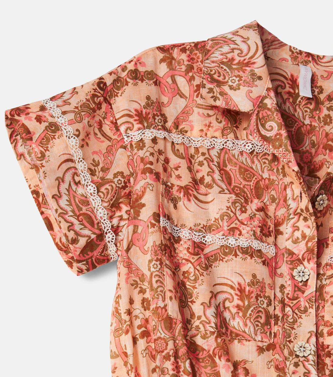 Zimmermann Kids - Aster floral cotton playsuit