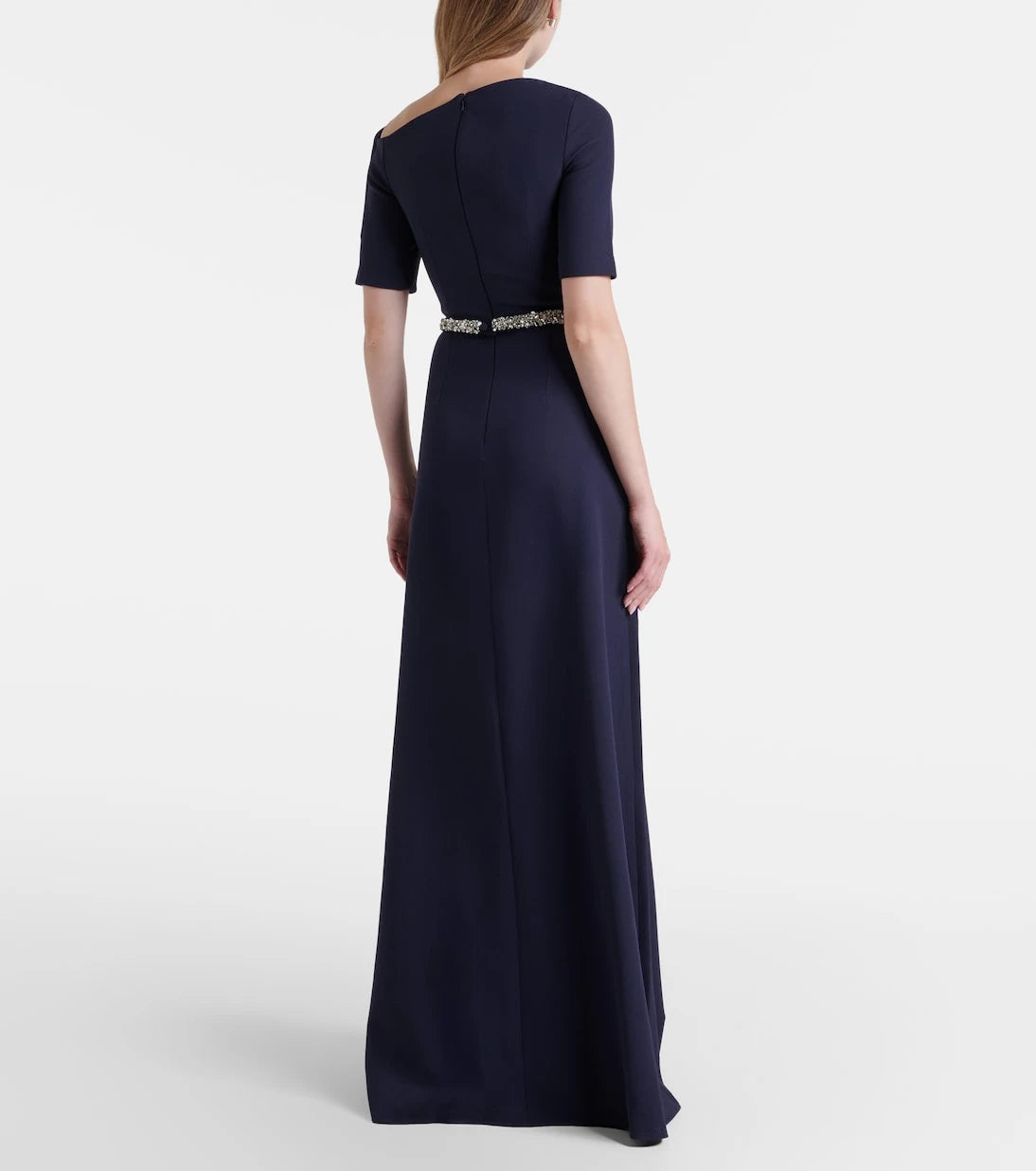 Safiyaa - Stephanie embellished draped crêpe gown