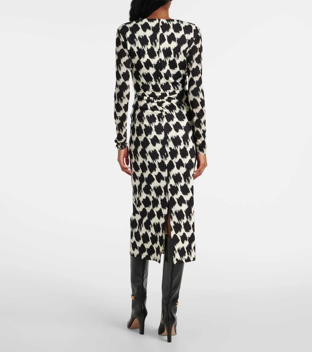 Diane von Furstenberg - Libra printed gathered midi dress