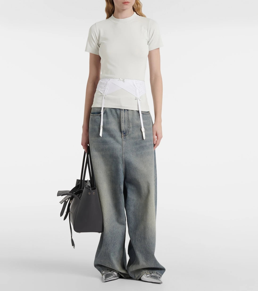 Balenciaga - Lingerie cotton-blend jersey T-shirt