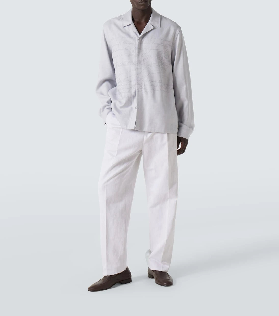 Berluti - بنطال مستقيم من القطن والكتان