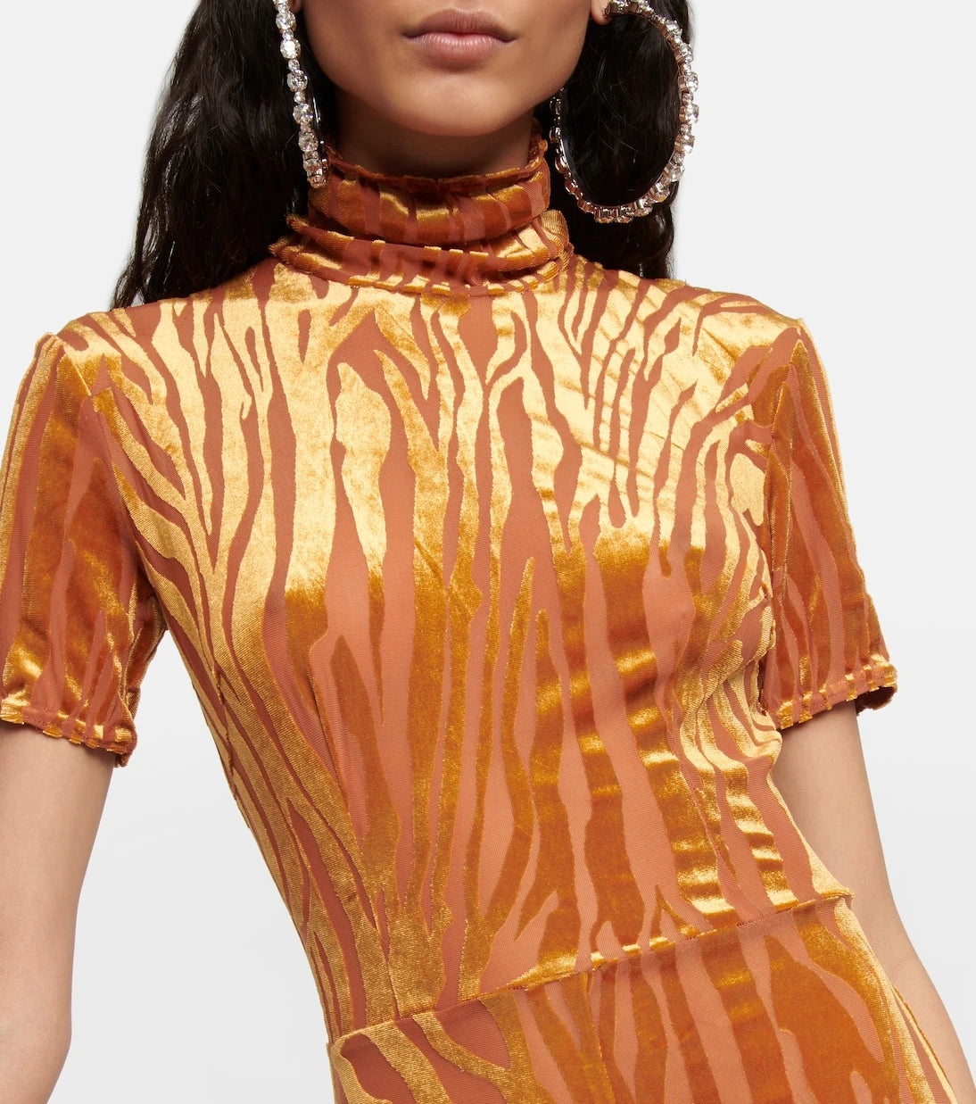 Alex Perry - Benton devoré zebra-print catsuit
