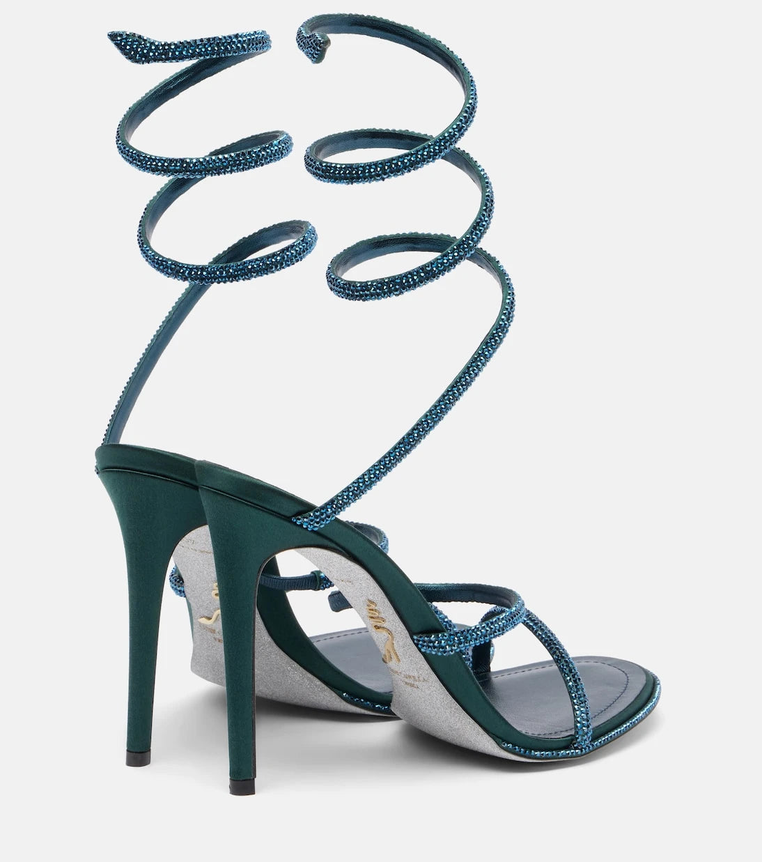 Rene Caovilla - Cleo 105 embellished satin sandals