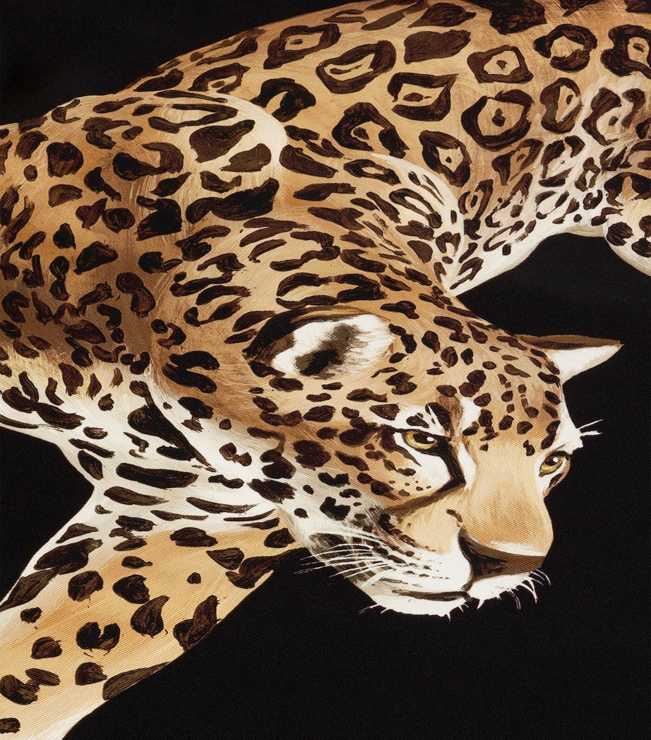 Dolce & Gabbana Casa Silk Leopard Quilted Throw (140cm x 180cm)